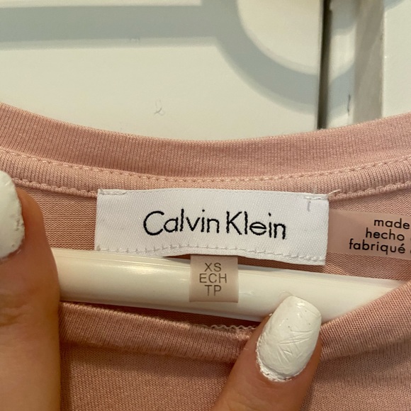 pink calvin klein rhinestone shirt - Picture 3 of 4